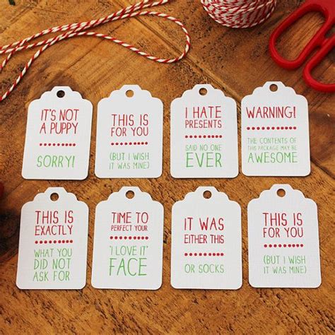 8 Funny Christmas Gift Tags Alternative Honest Holiday Tags - Etsy ...