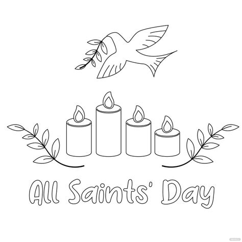 Free Happy All Saints' Day Vector - Download in Illustrator, PSD, EPS ...