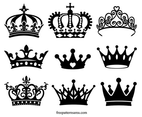 Free Crown Silhouette Vector Images - FreePatternsArea