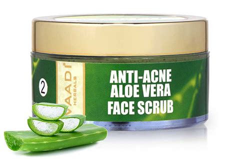 Anti-Acne Aloe Vera Face Scrub (50 gms) — Vaadi Herbals India...