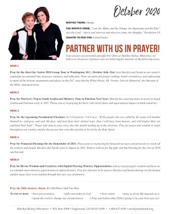 PRAYER POINTS - Marilyn Hickey Ministries