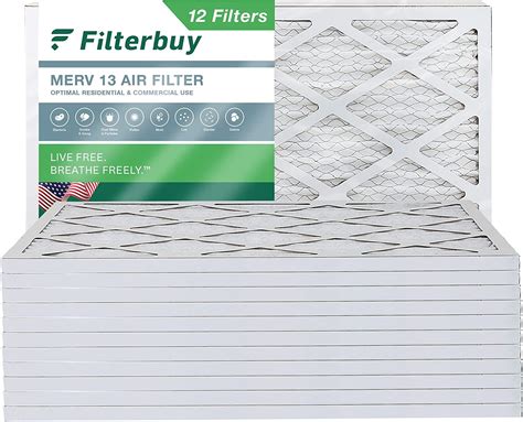 Filterbuy 14x30x1 MERV 13 Pleated HVAC AC Furnace Air Filters (12-Pack) - Walmart.com