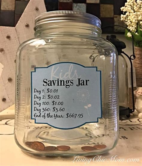 Kids Yearly Savings Jar - 1 Penny at a Time! - Living Chic Mom