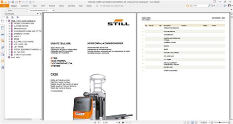 Still Sted Forklift CX-20 (1044) 5103806900-01.10 Spare Parts Catalog