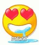 Heart Eye Emoji Drooling Emoji GIF - Heart Eye Emoji Drooling Emoji Meat - GIF 탐색 및 공유