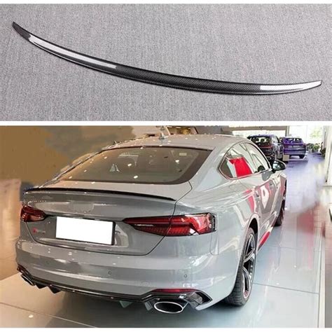 Carbon Fiber Spoiler For AUDI A5 S5 RS5 B9 Sportback Coupe 2017 2018 2019 2020 2021 Wing Lip ...