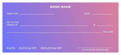 Vector of Blank Bank or Personal Check. Payment, Money, Cash, Currency, Cheque, Banknote ...