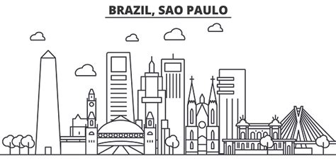 Sao Paulo Skyline Silhouette Vector Download