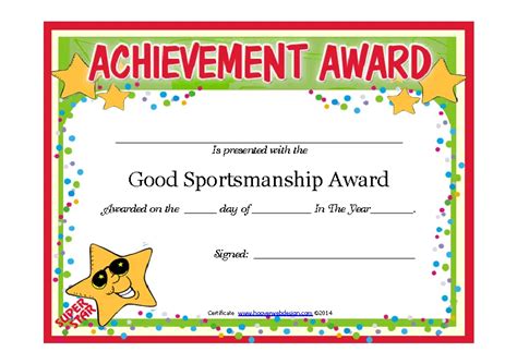 Good Sportsmanship Certificate - PDFSimpli