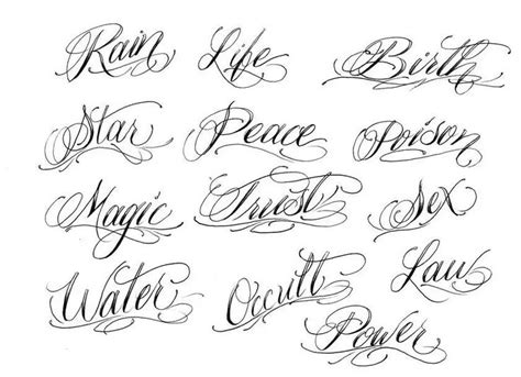 Fancy Cursive Tattoo Lettering Fonts