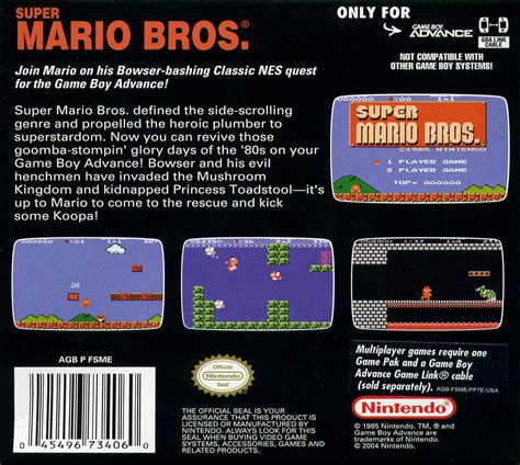 Classic NES Series: Super Mario Bros. - jeu Game Boy Advance