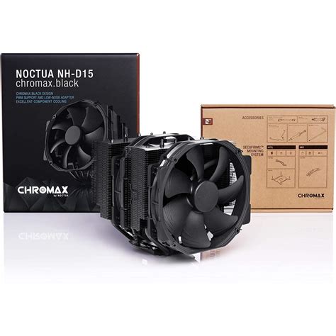 Noctua NH-D15 chromax Black Dual-Tower CPU Cooler (140mm, Black) | NH ...