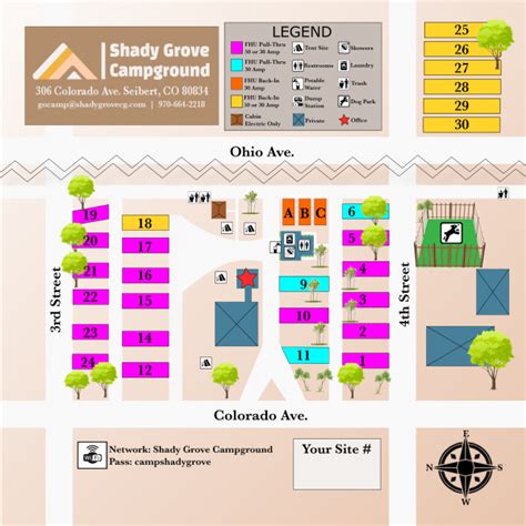 Camp Map – Shady Grove Campground