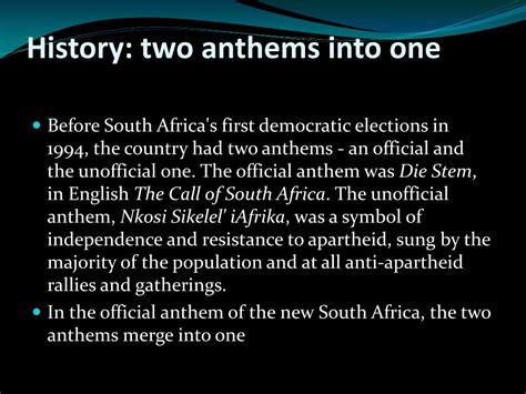 PPT - South African national anthem PowerPoint Presentation, free ...