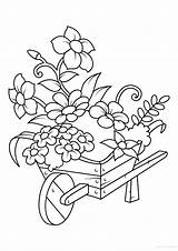 Flowerbed coloring Pages To Download And Print For Free sketch template