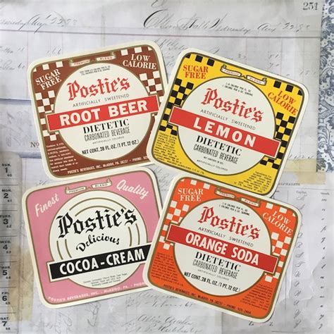 Vintage Soda Labels - Etsy