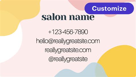 Salon Business Card Design Tips and Templates