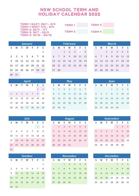 2022 School Holidays and Term Dates Australia