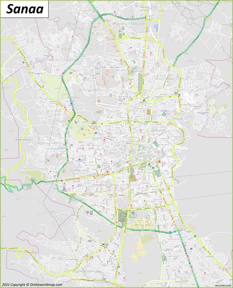 Sanaa Map | Yemen | Detailed Maps of Sanaa (Sanaʽa or Sana)
