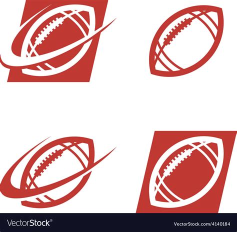 American football logo icons Royalty Free Vector Image