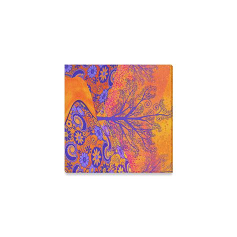 4x4 Mini Canvas Print Sunset Park Colorful Art Canvas Print 4"x4" | ID: D1413700