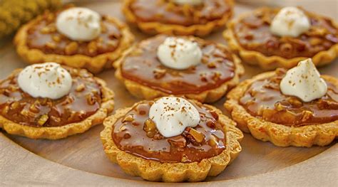 Caramel Pecan Tarts with Parmesan-Walnut Crust Recipe | Wisconsin Cheese