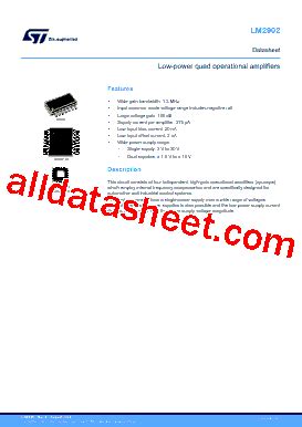 LM2902 Datasheet(PDF) - STMicroelectronics