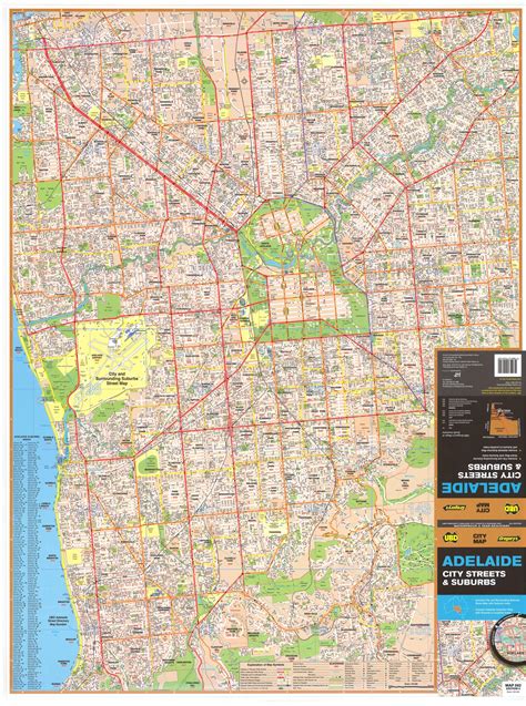 Buy Adelaide Map UBD Laminated,Wall Map - Mapworld