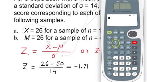 Finding Z-score Given More Than One Sample - YouTube