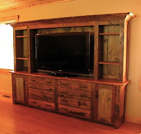 Rustic Entertainment Center | Rustic entertainment center, Wood entertainment center, Barnwood ...