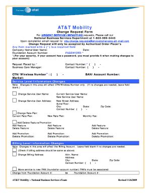 Fillable Online AT&T Wireless Services National Accounts Fax Email Print - pdfFiller