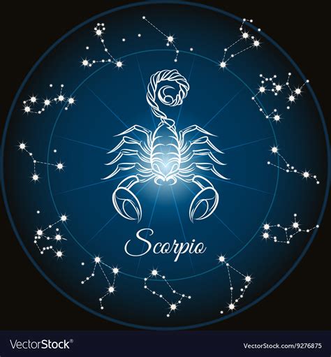 Zodiac sign scorpio Royalty Free Vector Image - VectorStock