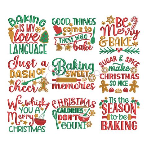 Christmas Baking Embroidery Design Set - Stitchtopia