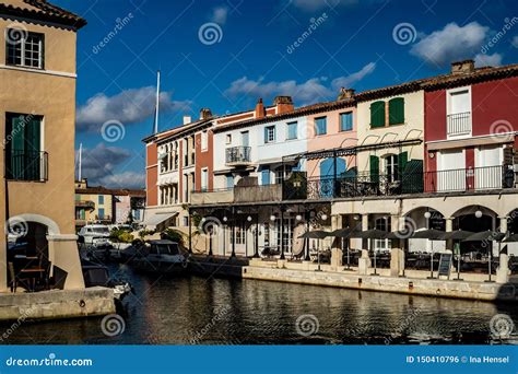 Canals and Boats of Port Grimaud Village Stock Photo - Image of ...