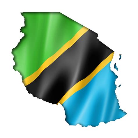 Premium Photo | Tanzania flag map