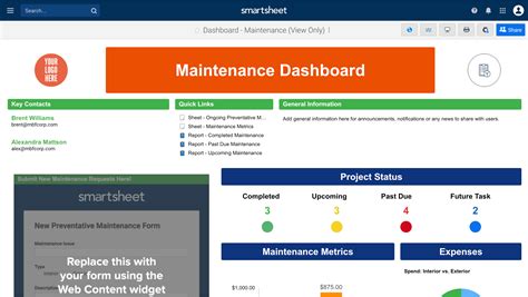 Maintenance Dashboard