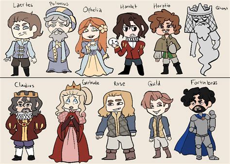 Hamlet characters by MurkyMeows on DeviantArt