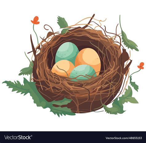 Basket full of colorful eggs Royalty Free Vector Image