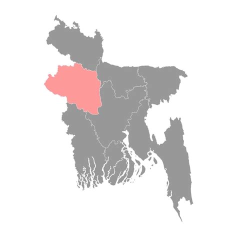 Premium Vector | Rajshahi division map administrative division of ...