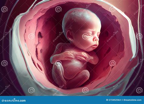 The Baby in the Womb. Development Stock Illustration - Illustration of fetus, care: 272452563