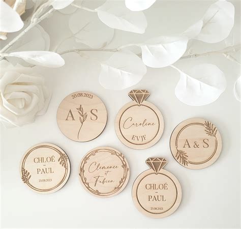 Badge personnalisé mariage - CW Evenements