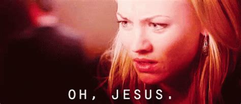 Oh Jesus GIF - Chuck SarahWalker YvonneStrahovski - Discover & Share GIFs