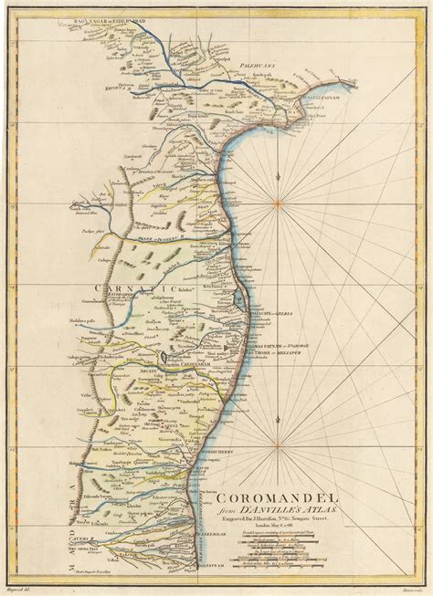 Antique Map of Coromandel from D’Anville’s Atlas : nwcartographic.com ...