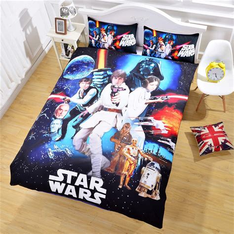 Star Wars Classic Bedding Design Cover Set 3pc Queen Size