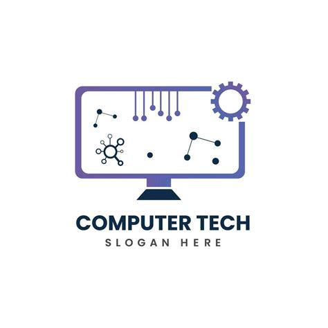 Computer technology logo vector design template. 23508745 Vector Art at Vecteezy