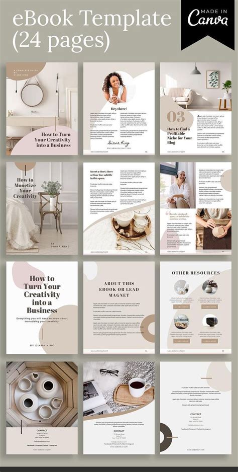 $40 This is a 24-page template made with Canva (canva.com), perfect for creating eBooks or opt ...