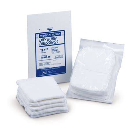 Medical Action Dry Burn Dressing, 18" x 18" 50-ply, Case of 30 ...