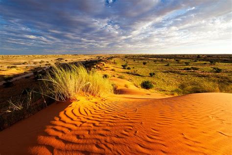 Kgalagadi Dunes Sunset Summer Landscape | Kgalagadi Transfrontier Park, Southern Africa ...