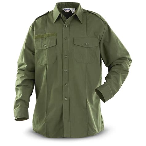 New Men's U.S. Border Patrol BDU Military Surplus Long - sleeve Shirt, Border Patrol Green ...