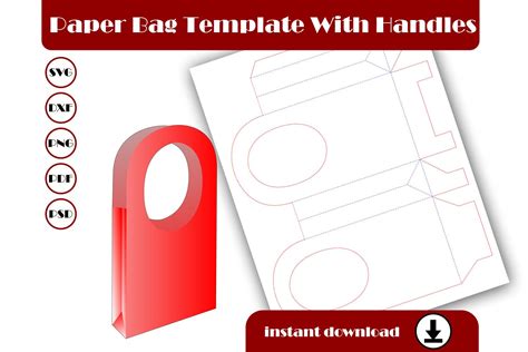 Paper Bag Template, Paper Gift Bag Graphic by blacbidigital · Creative Fabrica